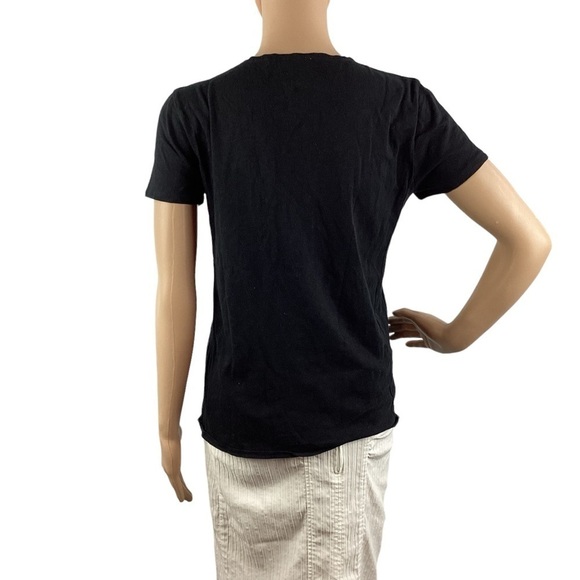 J. by J.Crew Wrap Tie Tee Size S Black Short Sleeve - Picture 5 of 7